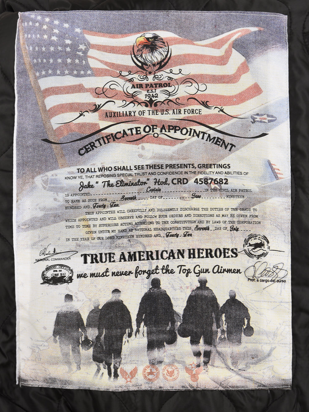 Bomber University Goat TOP GUN Uomo - Nero