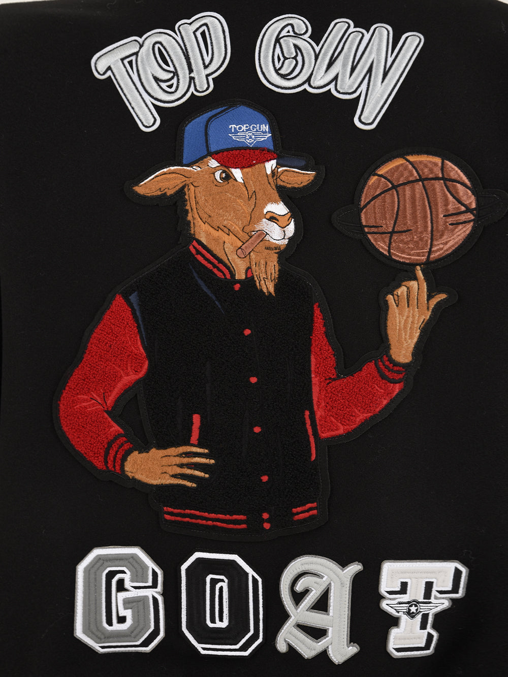 Bomber University Goat TOP GUN Uomo - Nero