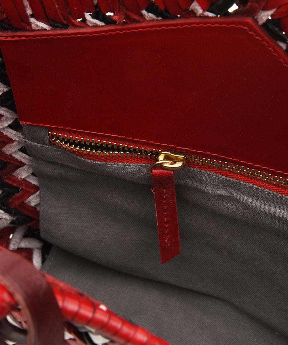 Borsa a spalla Neruda Zig Zag VIPERA Donna - Rosso