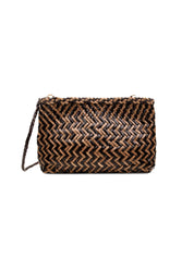 Borsa a spalla Goya Zig Zag Mix VIPERA Donna - Marrone