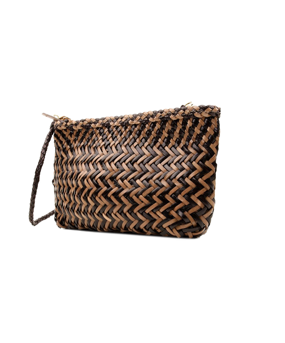 Borsa a spalla Goya Zig Zag Mix VIPERA Donna - Marrone