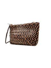 Borsa a spalla Goya Zig Zag Mix VIPERA Donna - Marrone