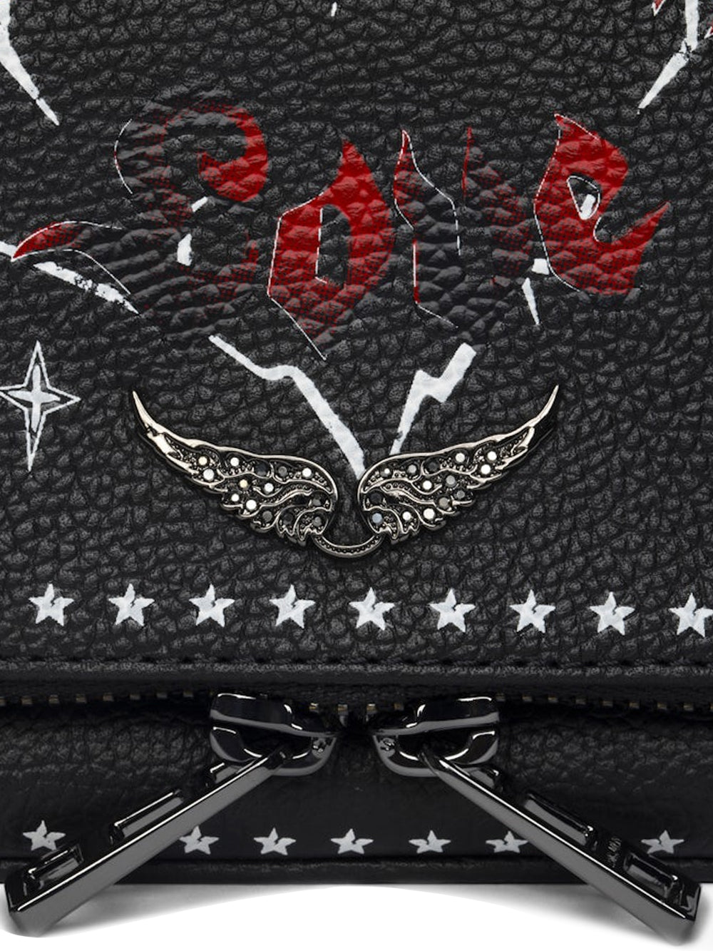 Pochette Rock Nano Grained Leather Punk ZADIG&VOLTAIRE Donna - Nero