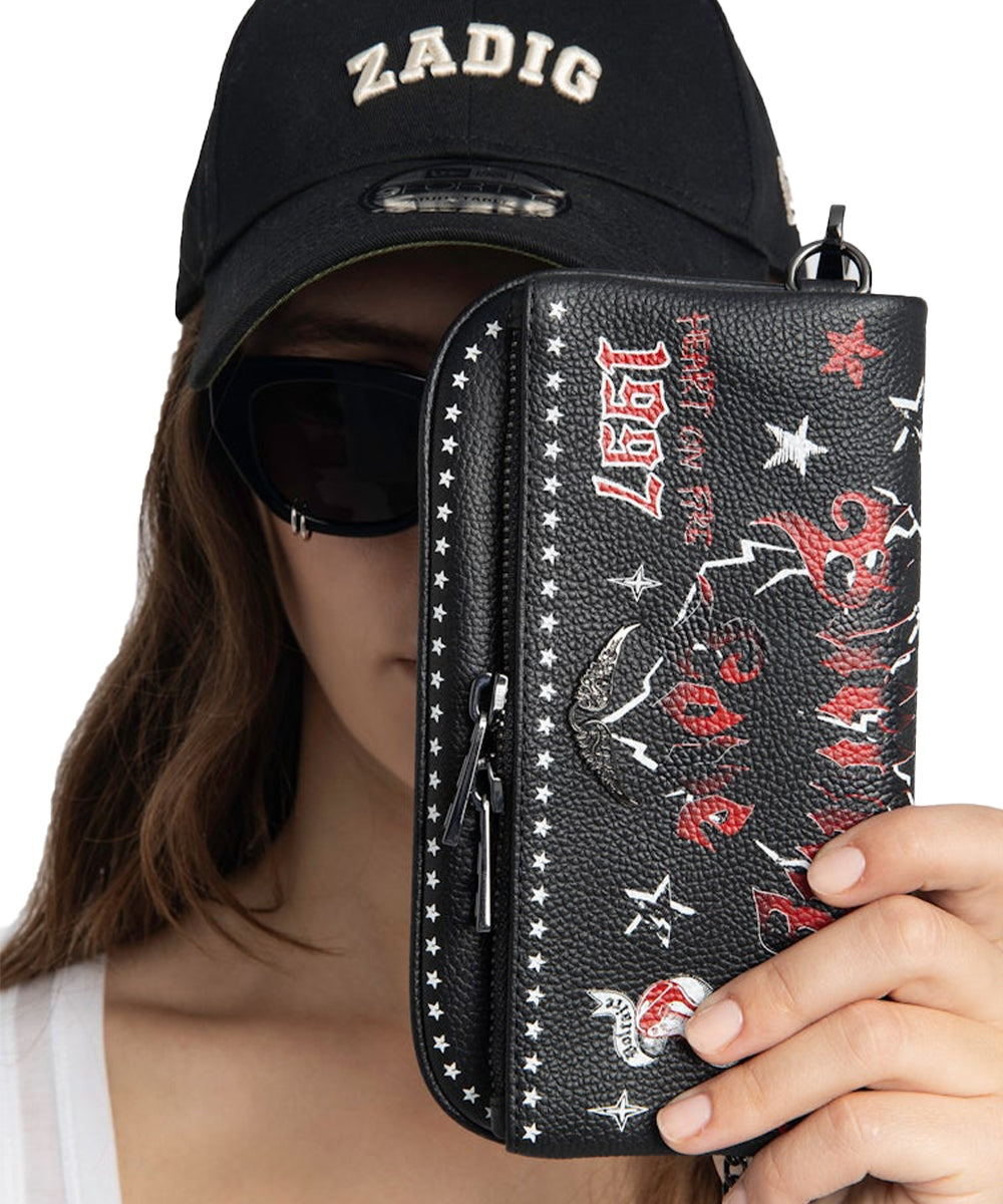 Pochette Rock Nano Grained Leather Punk ZADIG&VOLTAIRE Donna - Nero