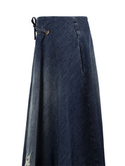 Gonna Blue Gigi denim circle long AKEP Donna - Blue