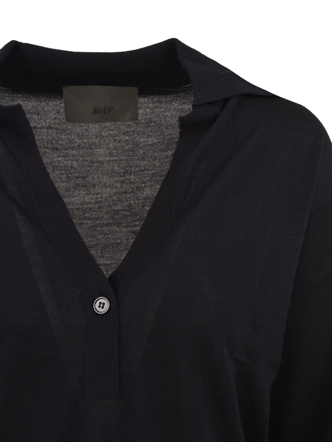 Polo Nina logo AKEP Donna - Blue