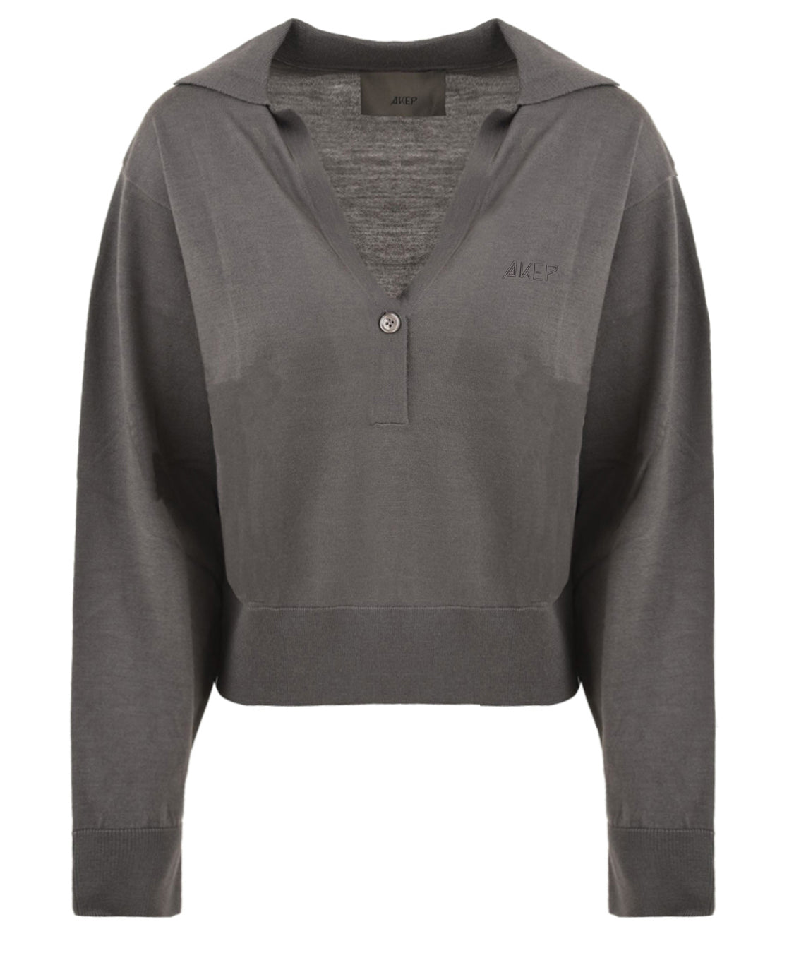 Polo Nina logo AKEP Donna - Dark Steel