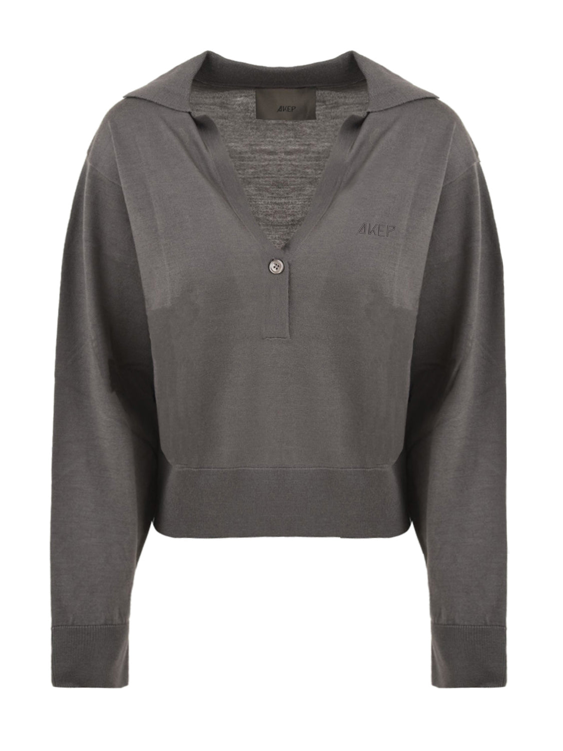 Polo Nina logo AKEP Donna - Dark Steel