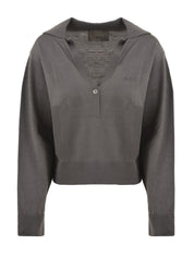 Polo Nina logo AKEP Donna - Dark Steel