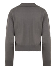 Polo Nina logo AKEP Donna - Dark Steel