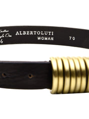 Cintura pelle bovina ALBERTO LUTI Donna - Nero