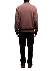 Felpa Check shoulder 1/4 zip fleece AQUASCUTUM Uomo - Marrone