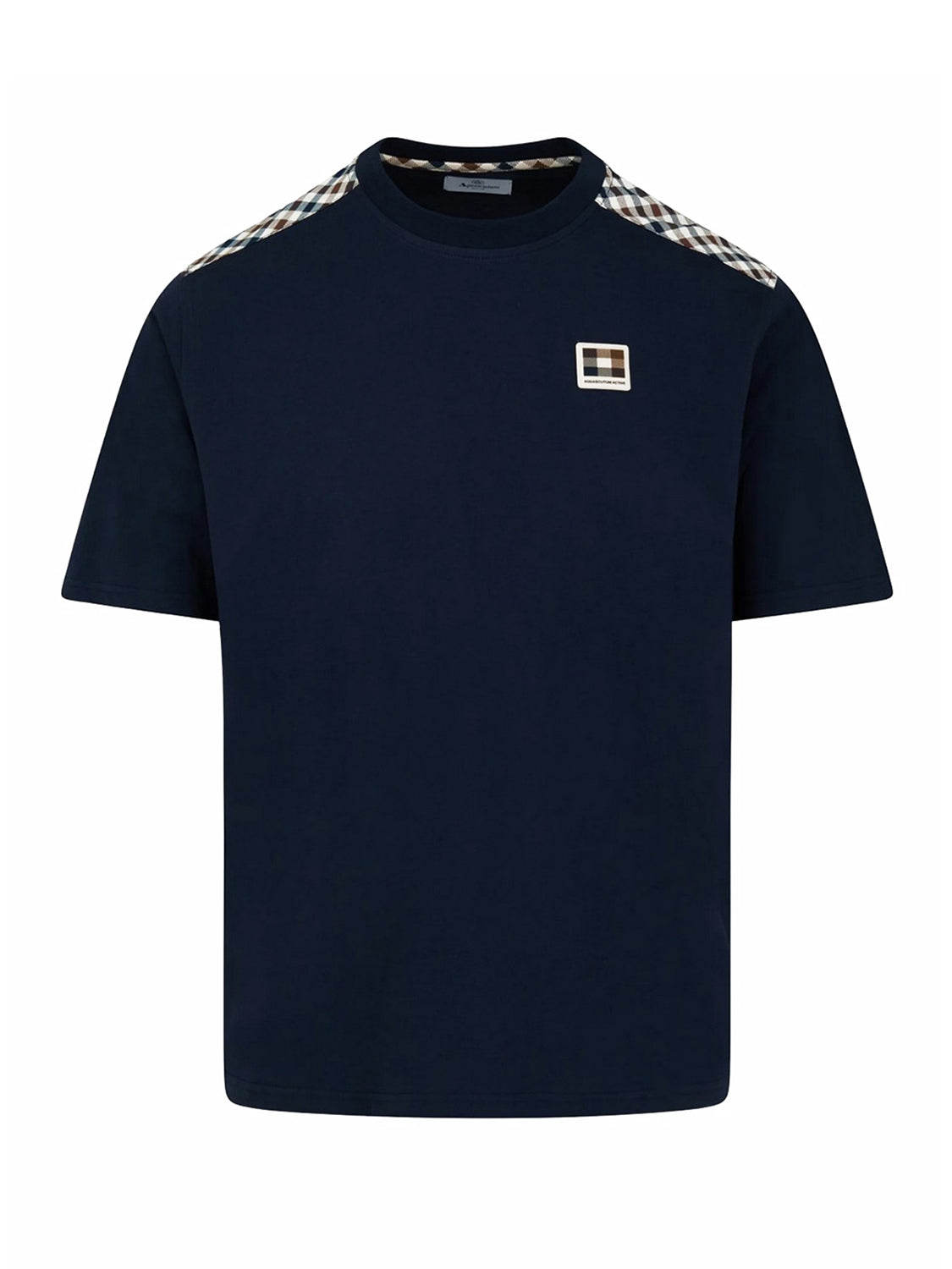 T-shirt Check Shoulder AQUASCUTUM Uomo - Blue