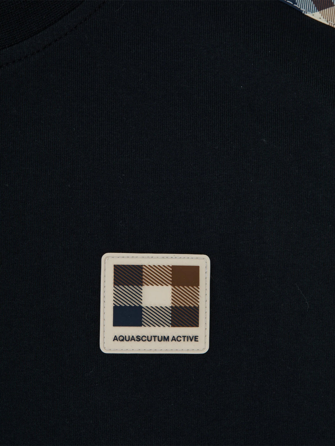T-shirt Check Shoulder AQUASCUTUM Uomo - Nero