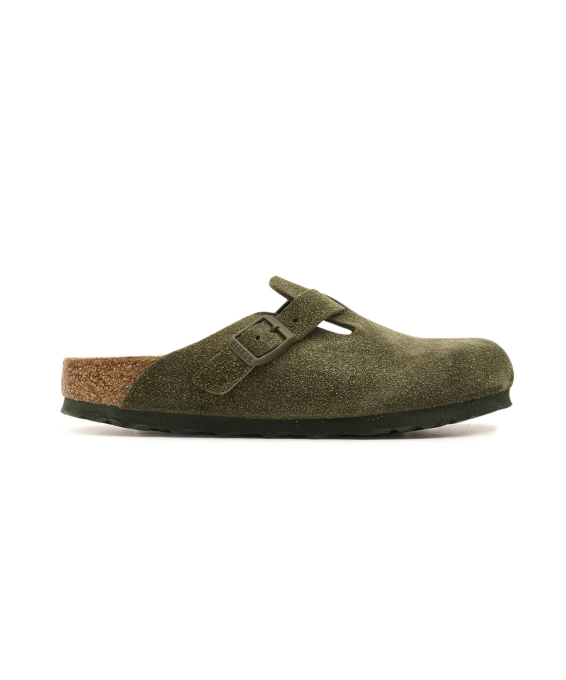 Sabot Boston Suede Leather BIRKENSTOCK Unisex - Verde