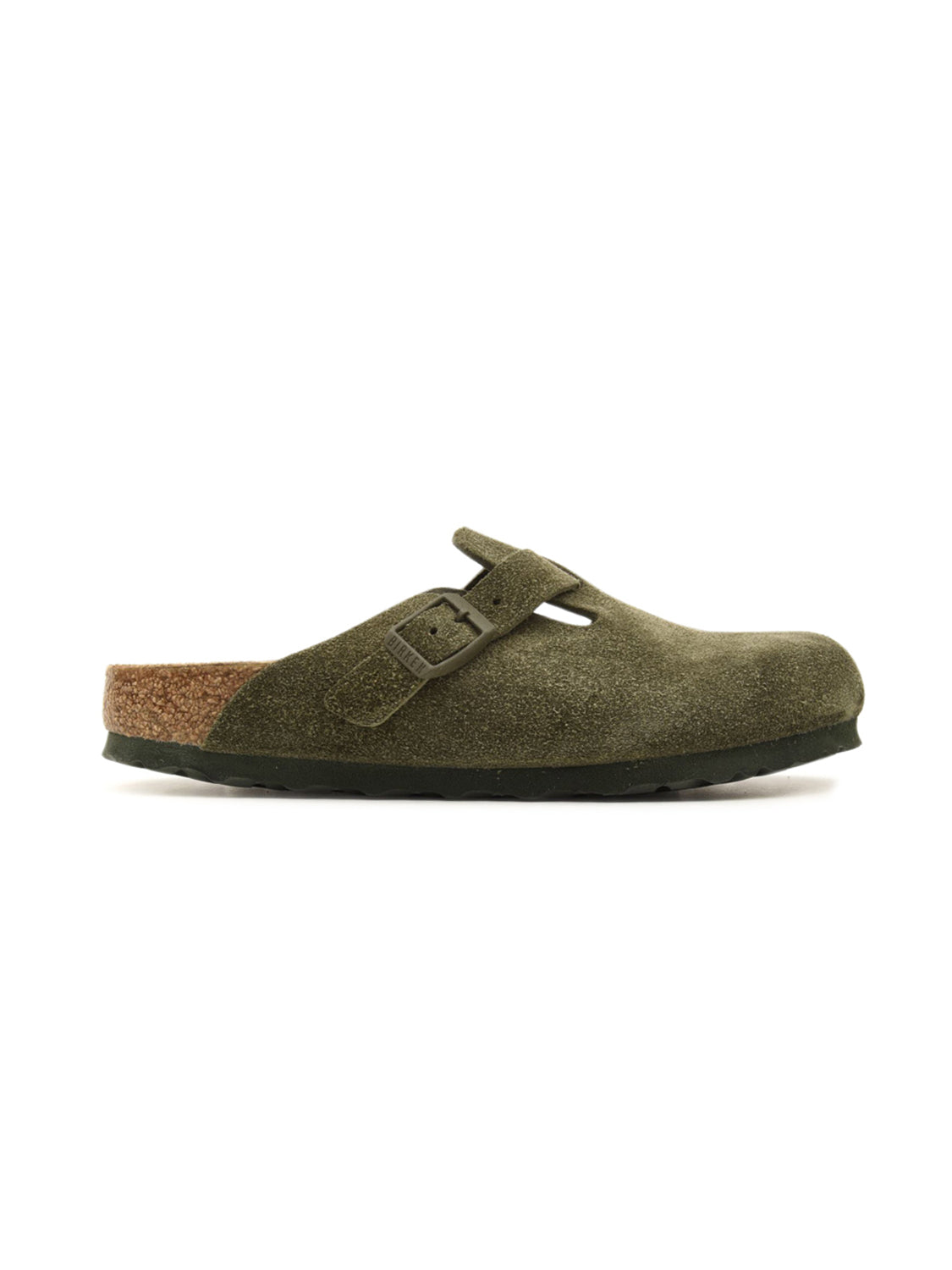 Sabot Boston Suede Leather BIRKENSTOCK Unisex - Verde