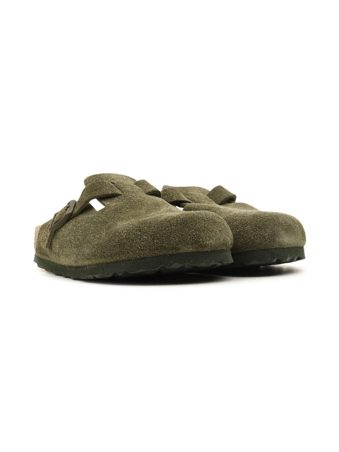 Sabot Boston Suede Leather BIRKENSTOCK Unisex - Verde