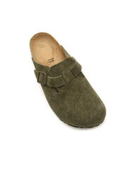 Sabot Boston Suede Leather BIRKENSTOCK Unisex - Verde