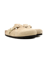 Sabot Boston Suede Leather BIRKENSTOCK Unisex - Beige