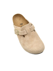 Sabot Boston Suede Leather BIRKENSTOCK Unisex - Beige