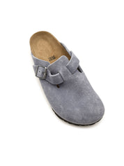 Sabot Boston Suede Leather BIRKENSTOCK Unisex - Blue
