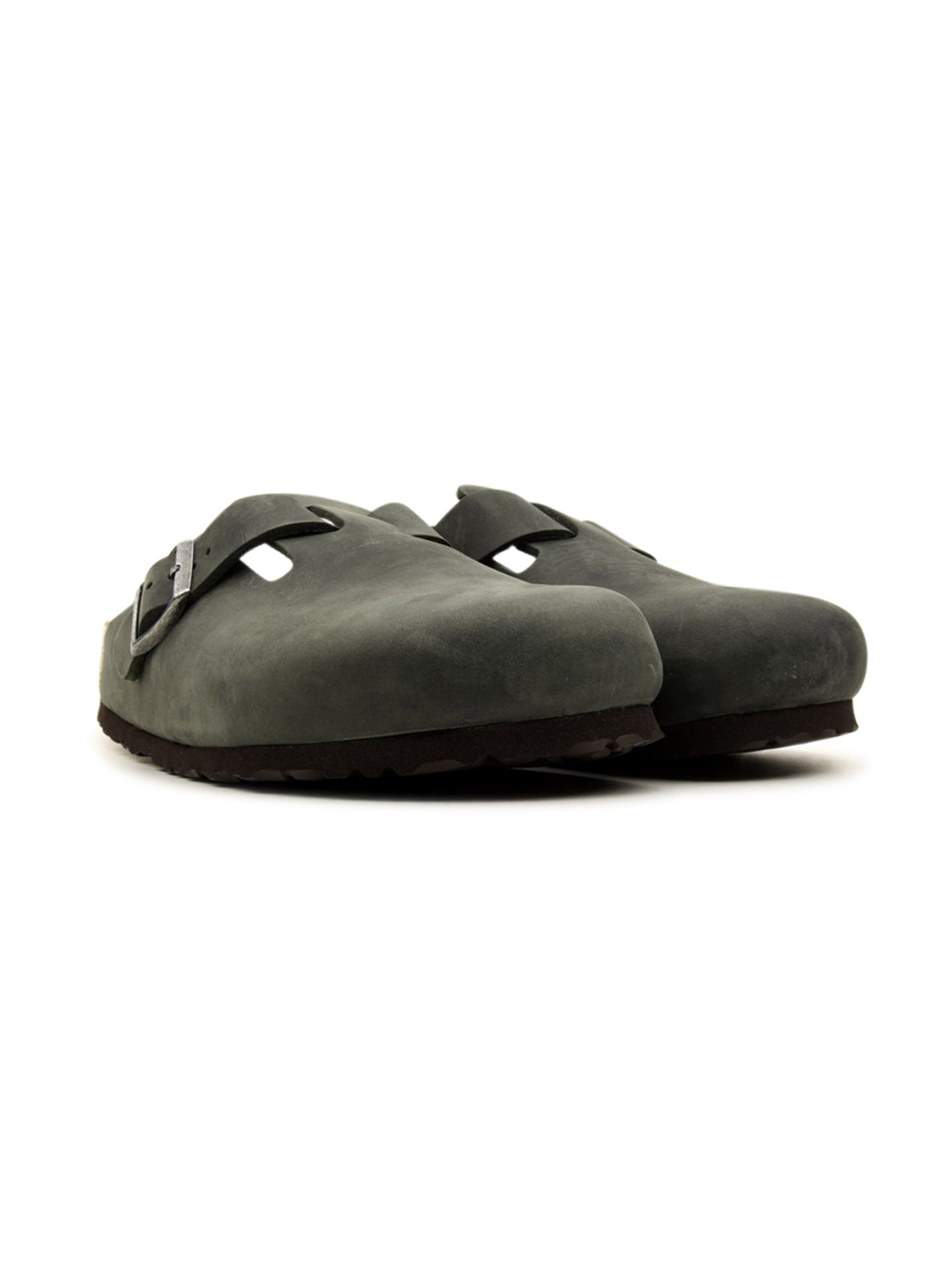 Sabot Boston Oiled Leather BIRKENSTOCK Unisex - Verde