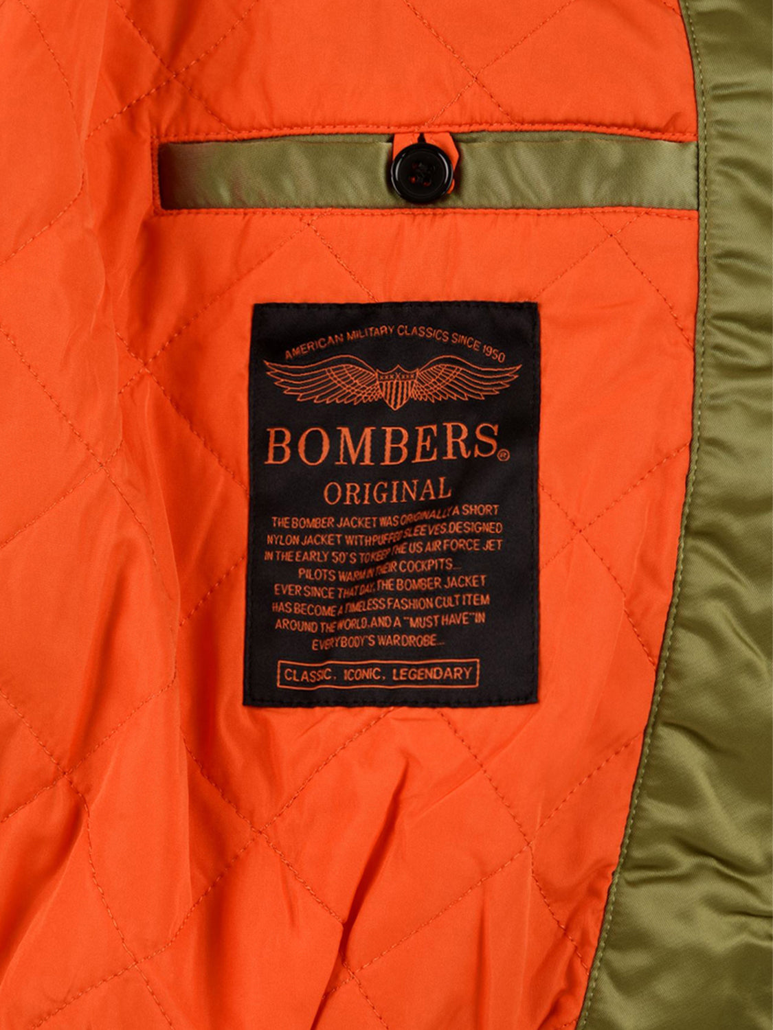 Giubbotto Brixton BOMBERS ORIGINAL Donna - Verde