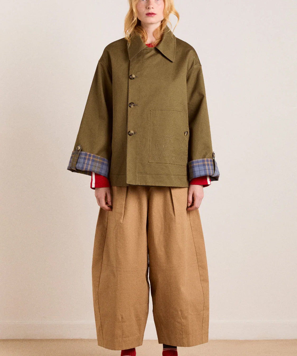 Trench Reversible Jerry Crop DAMSON MADDER Donna - Olive