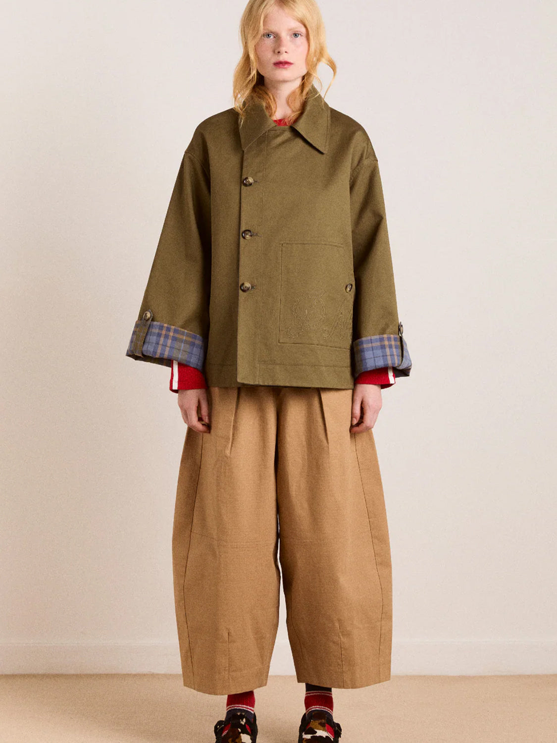 Trench Reversible Jerry Crop DAMSON MADDER Donna - Olive