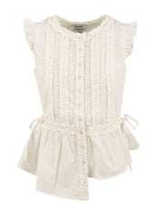 Blusa Leighton Ruffle DAMSON MADDER Donna - Bianco