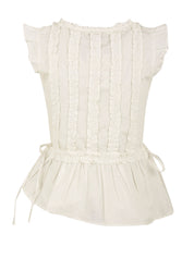 Blusa Leighton Ruffle DAMSON MADDER Donna - Bianco