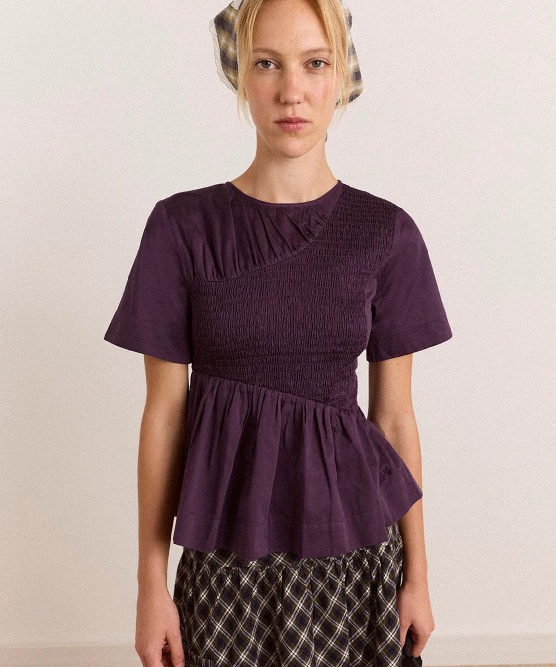 Top Emmy Shirred DAMSON MADDER Donna - Viola
