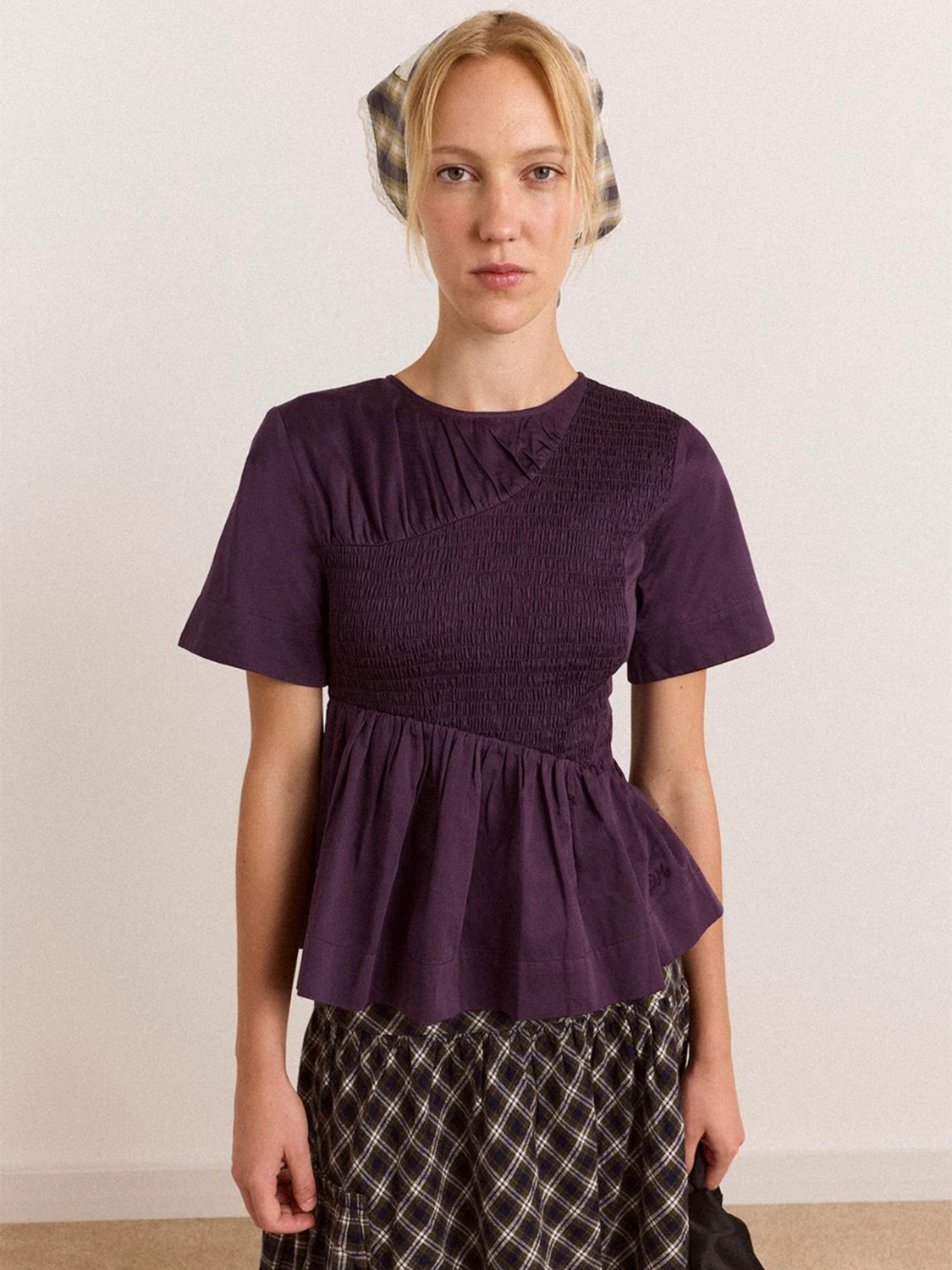 Top Emmy Shirred DAMSON MADDER Donna - Viola