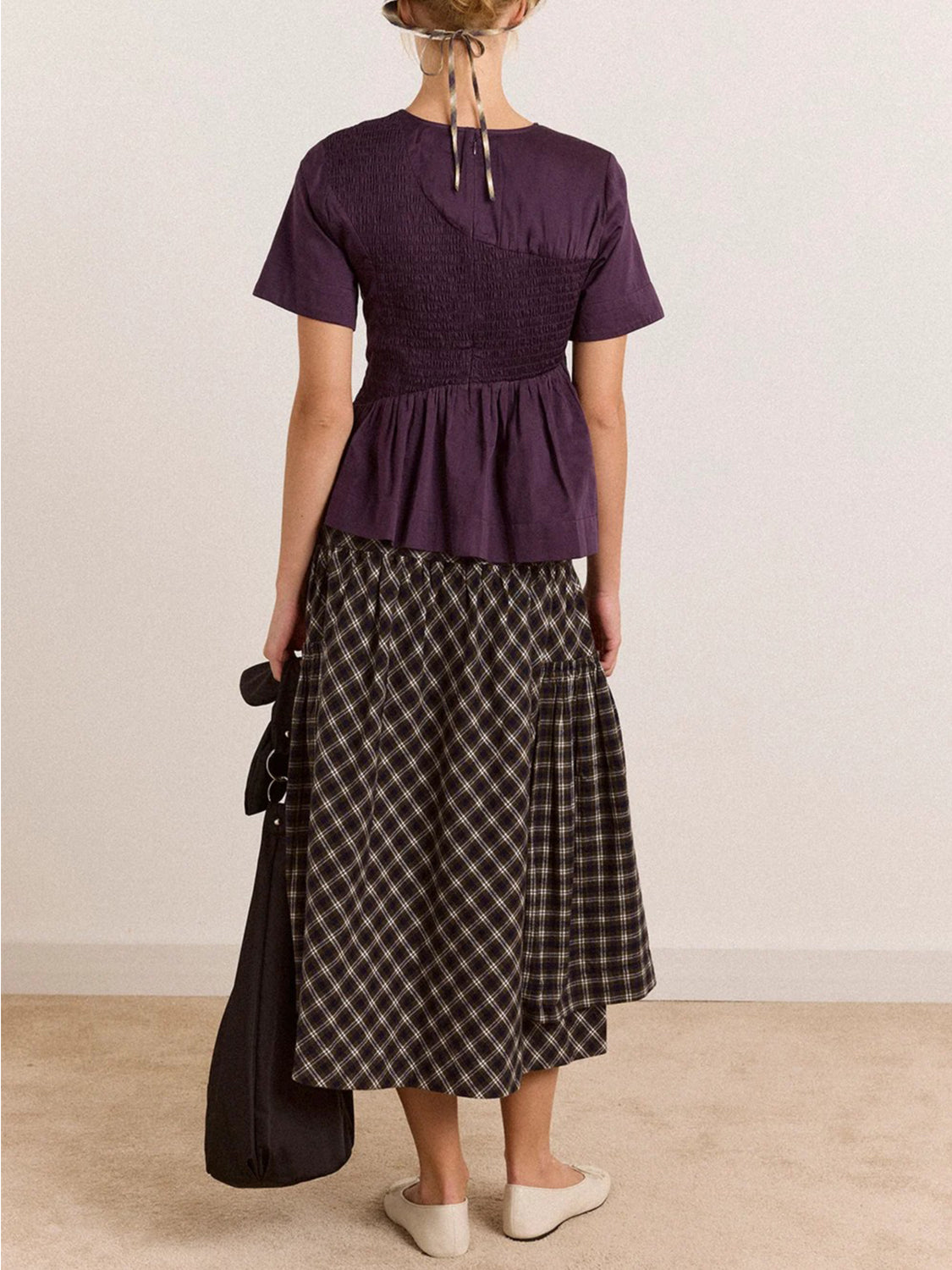 Top Emmy Shirred DAMSON MADDER Donna - Viola