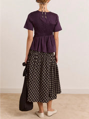 Top Emmy Shirred DAMSON MADDER Donna - Viola