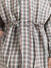 Giubbotto Liu Raincoat DAMSON MADDER Donna - Elderberry Check