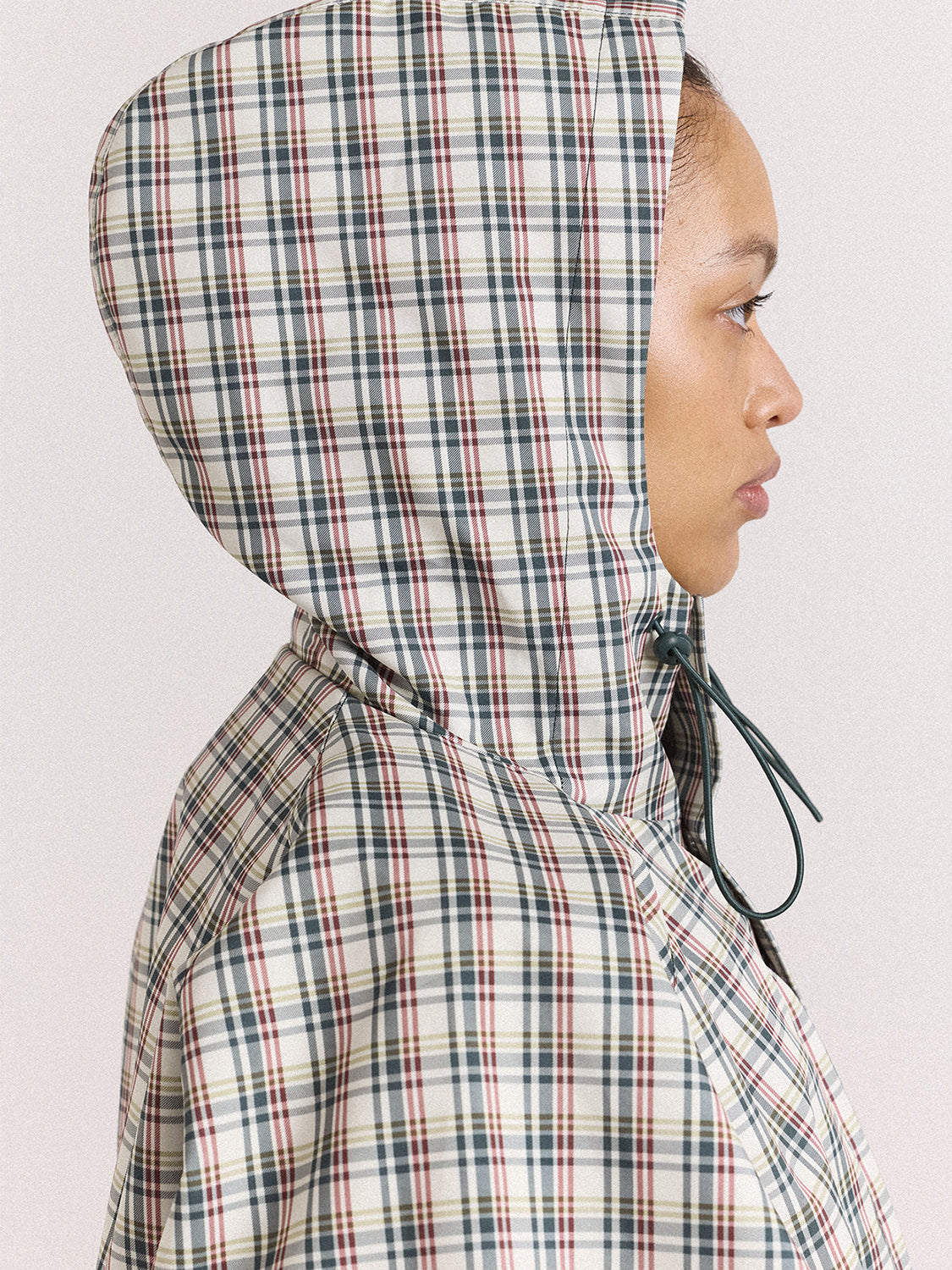 Giubbotto Liu Raincoat DAMSON MADDER Donna - Elderberry Check