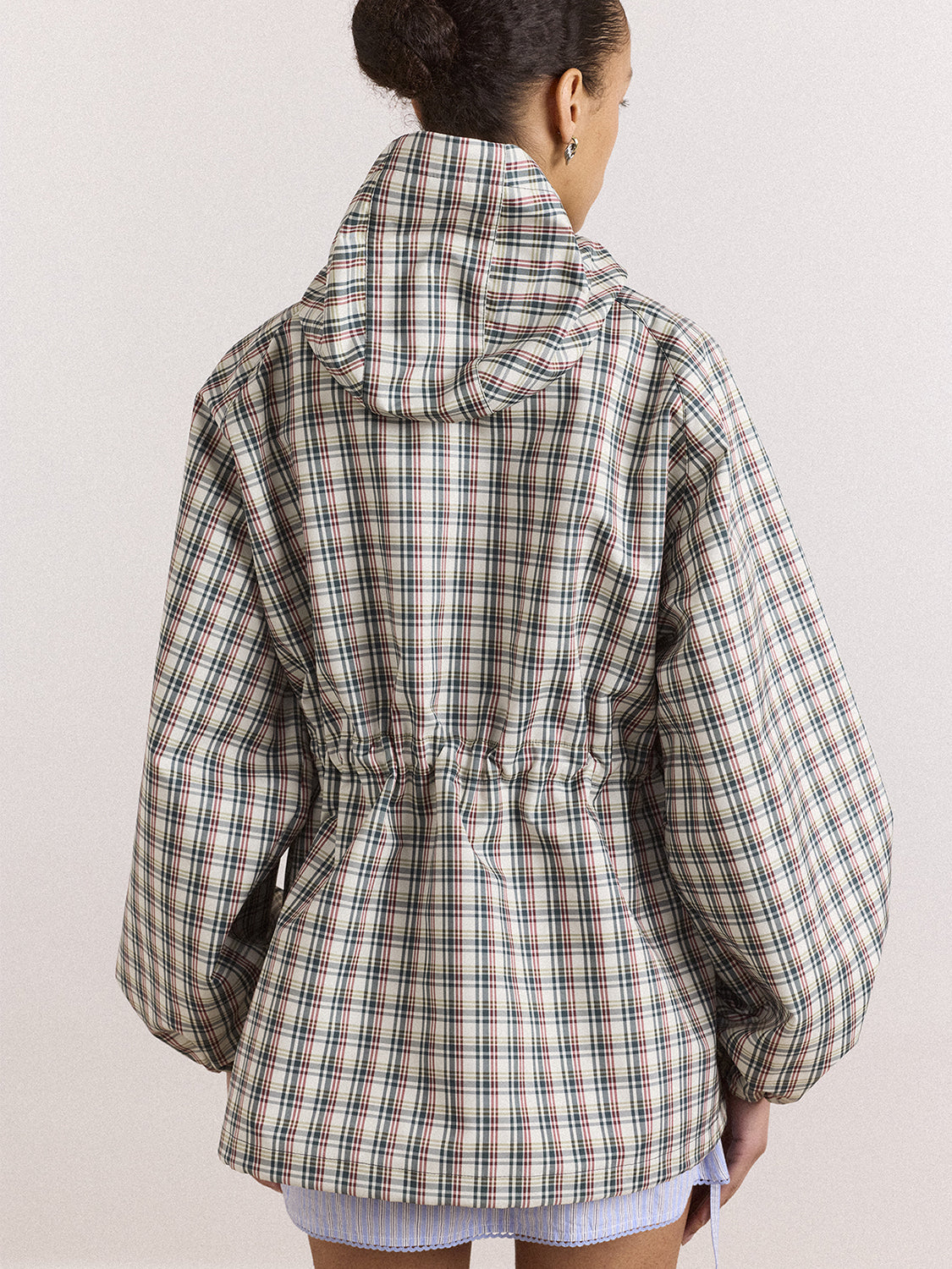 Giubbotto Liu Raincoat DAMSON MADDER Donna - Elderberry Check
