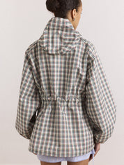 Giubbotto Liu Raincoat DAMSON MADDER Donna - Elderberry Check
