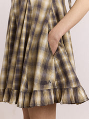 Abito Sabina Mini Godet DAMSON MADDER Donna - Cardamon Mix Check