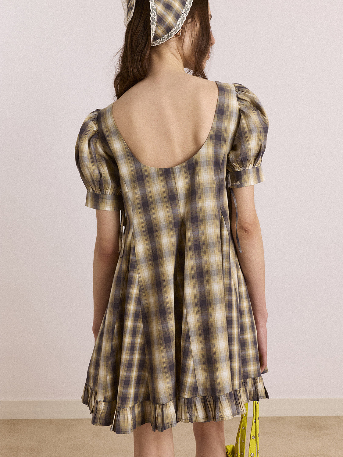 Abito Sabina Mini Godet DAMSON MADDER Donna - Cardamon Mix Check