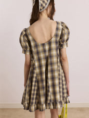 Abito Sabina Mini Godet DAMSON MADDER Donna - Cardamon Mix Check