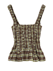 Canotta Raphi Cami DAMSON MADDER Donna - Cocoa Check