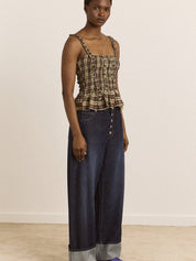 Canotta Raphi Cami DAMSON MADDER Donna - Cocoa Check