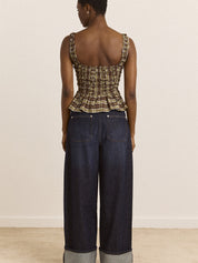 Canotta Raphi Cami DAMSON MADDER Donna - Cocoa Check