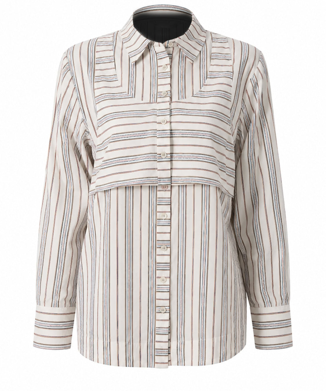 Camicia Valeria Double Layer DAMSON MADDER Donna - Caraway Stripe