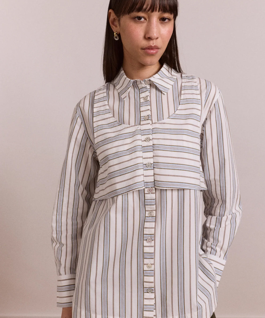 Camicia Valeria Double Layer DAMSON MADDER Donna - Caraway Stripe