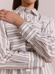 Camicia Valeria Double Layer DAMSON MADDER Donna - Caraway Stripe