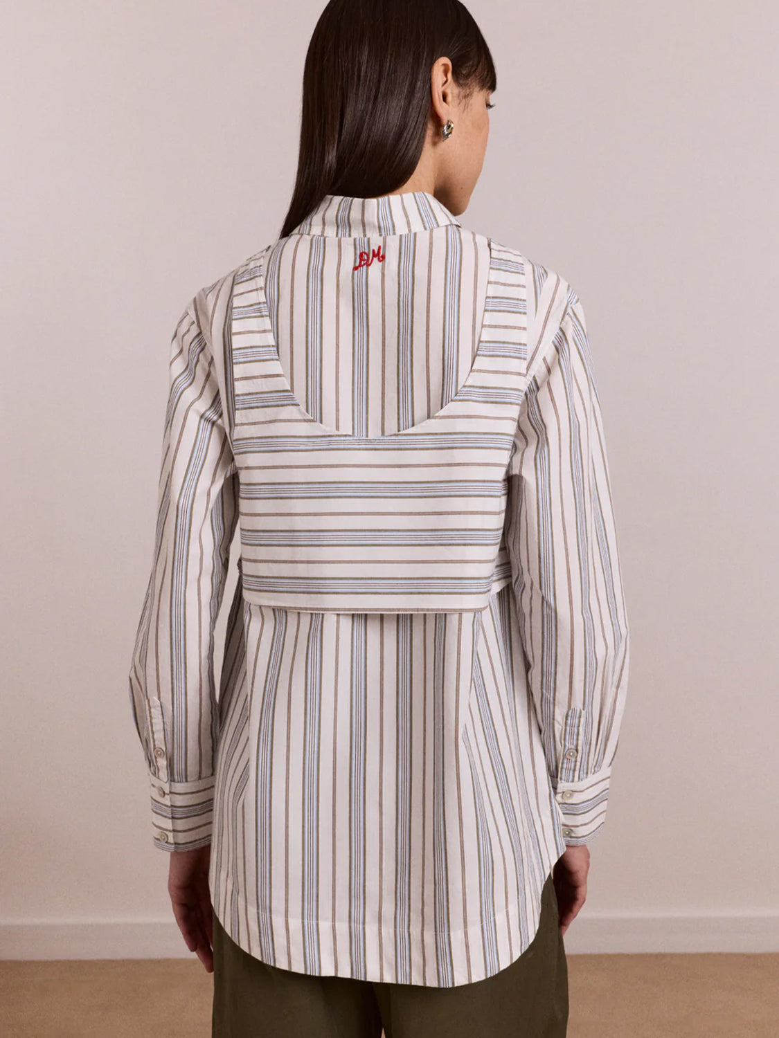 Camicia Valeria Double Layer DAMSON MADDER Donna - Caraway Stripe