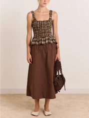 Gonna Caspia Volume Midi DAMSON MADDER Donna - Choc